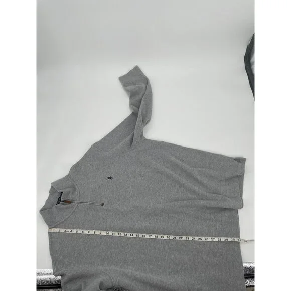 Polo Ralph Lauren Mens XXL Gray Half-Zip Pullover Sweater 100% Cotton Classic - Picture 7 of 7